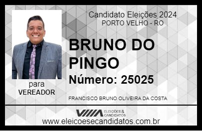 Candidato BRUNO DO PINGO 2024 - PORTO VELHO - Eleições