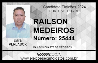 Candidato RAILSON MEDEIROS 2024 - PORTO VELHO - Eleições