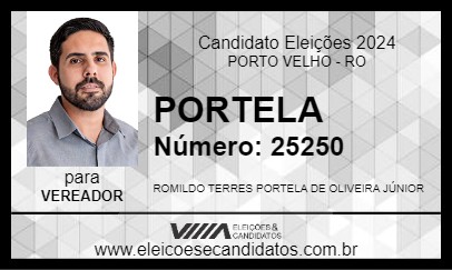 Candidato PORTELA 2024 - PORTO VELHO - Eleições