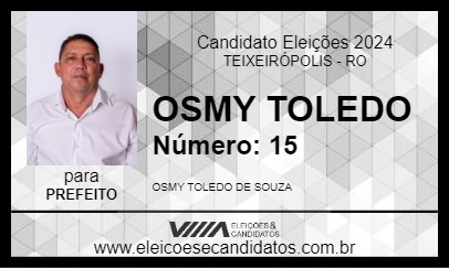 Candidato OSMY TOLEDO 2024 - TEIXEIRÓPOLIS - Eleições