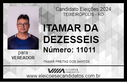 Candidato ITAMAR DA 16 2024 - TEIXEIRÓPOLIS - Eleições