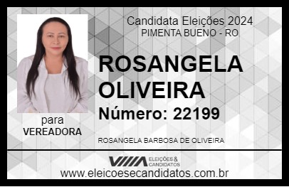 Candidato ROSANGELA OLIVEIRA 2024 - PIMENTA BUENO - Eleições