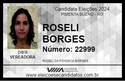 Candidato ROSELI BORGES 2024 - PIMENTA BUENO - Eleições