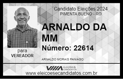 Candidato ARNALDO DA MM 2024 - PIMENTA BUENO - Eleições