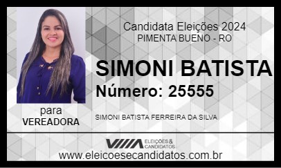 Candidato SIMONI BATISTA 2024 - PIMENTA BUENO - Eleições