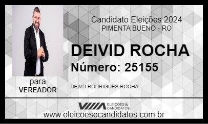 Candidato CANTOR DAVID ROCHA 2024 - PIMENTA BUENO - Eleições