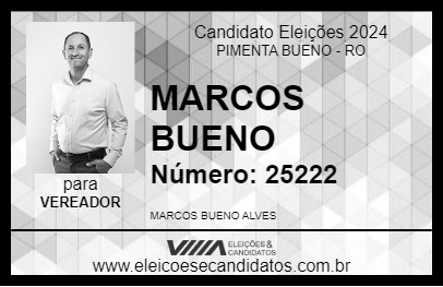 Candidato MARCOS BUENO 2024 - PIMENTA BUENO - Eleições