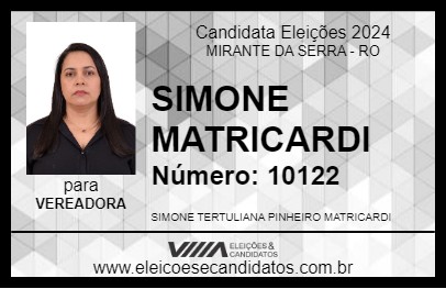 Candidato SIMONE MATRICARDI 2024 - MIRANTE DA SERRA - Eleições