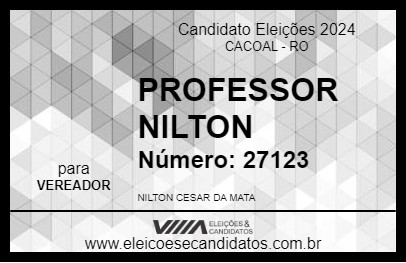 Candidato PROFESSOR NILTON 2024 - CACOAL - Eleições