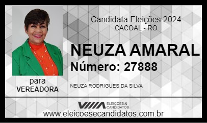 Candidato NEUZA AMARAL 2024 - CACOAL - Eleições