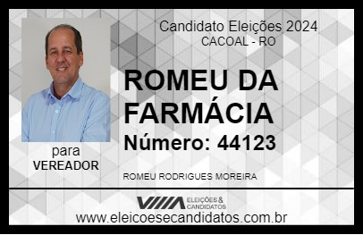 Candidato ROMEU DA FARMÁCIA 2024 - CACOAL - Eleições