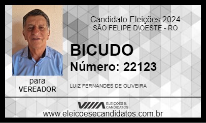 Candidato BICUDO 2024 - SÃO FELIPE D\OESTE - Eleições