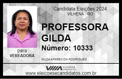 Candidato PROFESSORA GILDA 2024 - VILHENA - Eleições