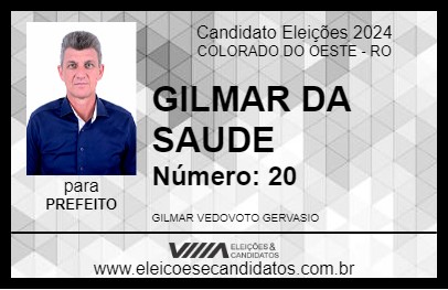 Candidato GILMAR DA SAUDE 2024 - COLORADO DO OESTE - Eleições