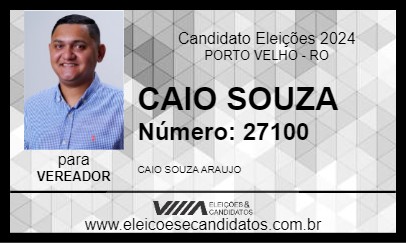 Candidato CAIO SOUZA 2024 - PORTO VELHO - Eleições