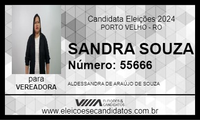 Candidato SANDRA SOUZA 2024 - PORTO VELHO - Eleições