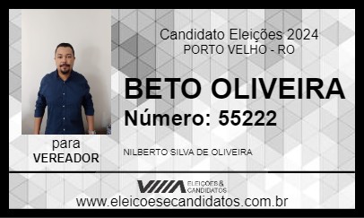 Candidato BETO OLIVEIRA 2024 - PORTO VELHO - Eleições