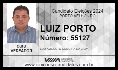 Candidato LUIZ PORTO 2024 - PORTO VELHO - Eleições