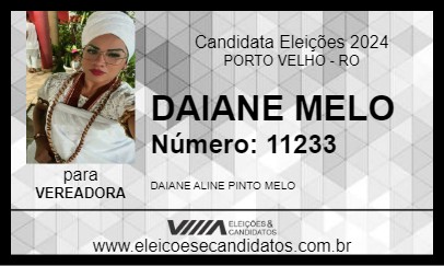 Candidato DAIANE MENESCAL 2024 - PORTO VELHO - Eleições