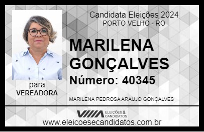 Candidato MARILENA GONÇALVES 2024 - PORTO VELHO - Eleições