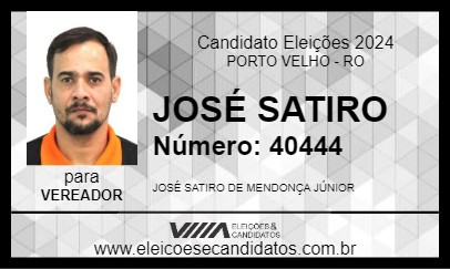 Candidato JOSÉ SATIRO 2024 - PORTO VELHO - Eleições