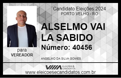 Candidato VAI LA SABIDO 2024 - PORTO VELHO - Eleições