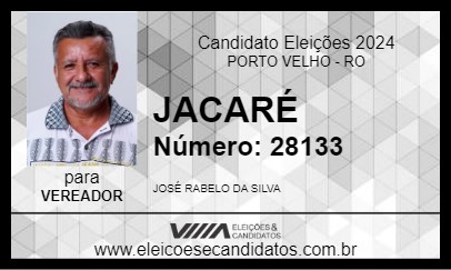 Candidato JACARÉ 2024 - PORTO VELHO - Eleições