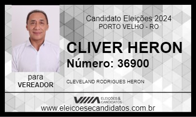 Candidato CLIVER HERON 2024 - PORTO VELHO - Eleições