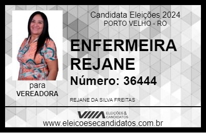 Candidato ENFERMEIRA REJANE 2024 - PORTO VELHO - Eleições