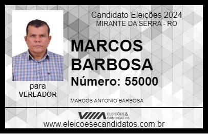 Candidato MARCOS BARBOSA 2024 - MIRANTE DA SERRA - Eleições