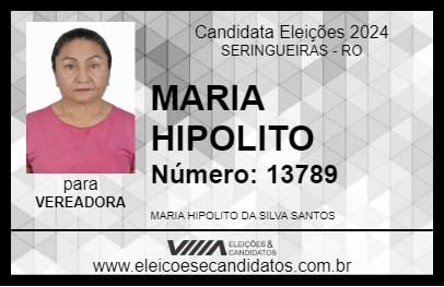 Candidato MARIA HIPOLITO 2024 - SERINGUEIRAS - Eleições