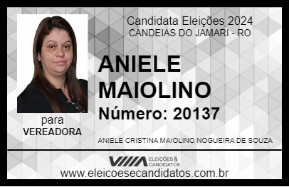 Candidato ANIELE MAIOLINO 2024 - CANDEIAS DO JAMARI - Eleições