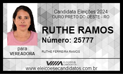 Candidato RUTHE RAMOS 2024 - OURO PRETO DO OESTE - Eleições