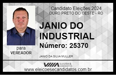 Candidato JANIO DO INDUSTRIAL 2024 - OURO PRETO DO OESTE - Eleições