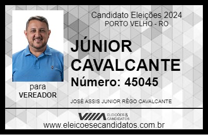 Candidato JÚNIOR CAVALCANTE 2024 - PORTO VELHO - Eleições