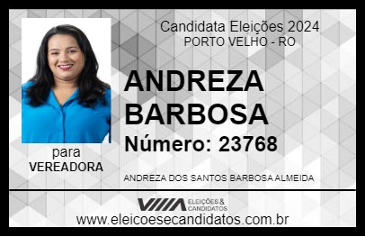 Candidato ANDREZA BARBOSA 2024 - PORTO VELHO - Eleições