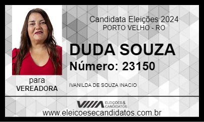 Candidato DUDA SOUZA 2024 - PORTO VELHO - Eleições