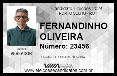 Candidato FERNANDINHO OLIVEIRA 2024 - PORTO VELHO - Eleições