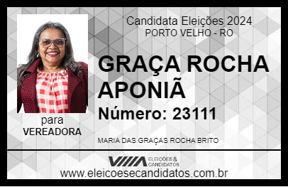 Candidato GRAÇA ROCHA APONIÃ 2024 - PORTO VELHO - Eleições