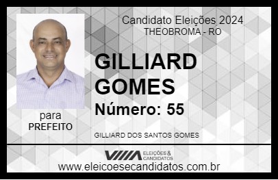 Candidato GILLIARD GOMES 2024 - THEOBROMA - Eleições