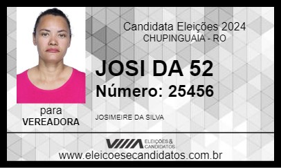 Candidato JOSI DA 52 2024 - CHUPINGUAIA - Eleições