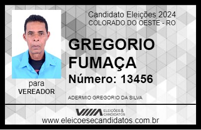 Candidato GREGORIO FUMAÇA 2024 - COLORADO DO OESTE - Eleições