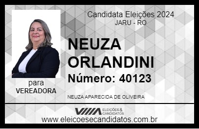 Candidato NEUZA ORLANDINI 2024 - JARU - Eleições