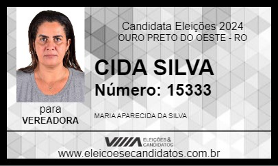 Candidato CIDA SILVA 2024 - OURO PRETO DO OESTE - Eleições