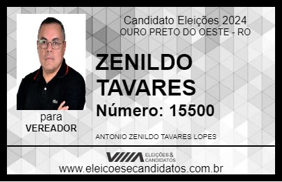 Candidato ZENILDO TAVARES 2024 - OURO PRETO DO OESTE - Eleições