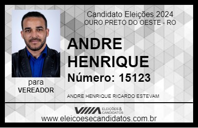 Candidato ANDRE HENRIQUE 2024 - OURO PRETO DO OESTE - Eleições