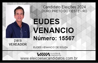 Candidato EUDES VENANCIO 2024 - OURO PRETO DO OESTE - Eleições