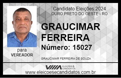 Candidato GRAUCIMAR FERREIRA 2024 - OURO PRETO DO OESTE - Eleições