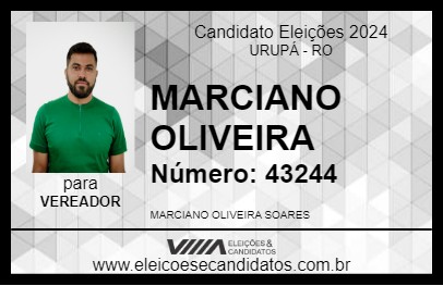 Candidato MARCIANO OLIVEIRA 2024 - URUPÁ - Eleições