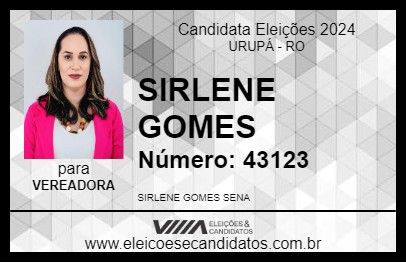 Candidato SIRLENE GOMES 2024 - URUPÁ - Eleições